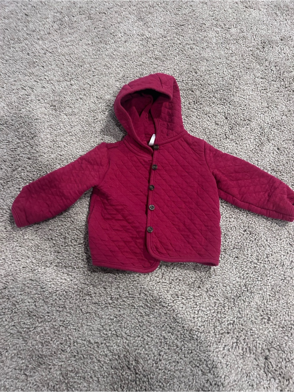 Carter's Quilted Hooded Jacket in Berry